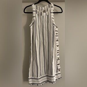 Anthropologie Akemi‎ & Kin Claudia Sleeveless Striped Linen Dress size 2